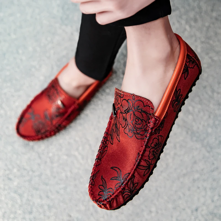Blomster Læder Loafers