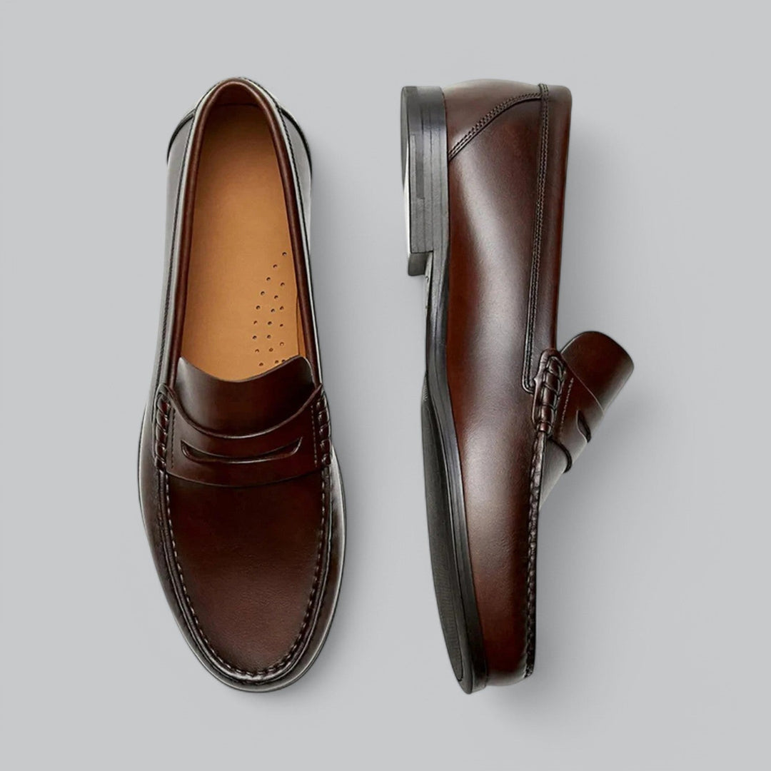 Chic Læder Penny Loafers