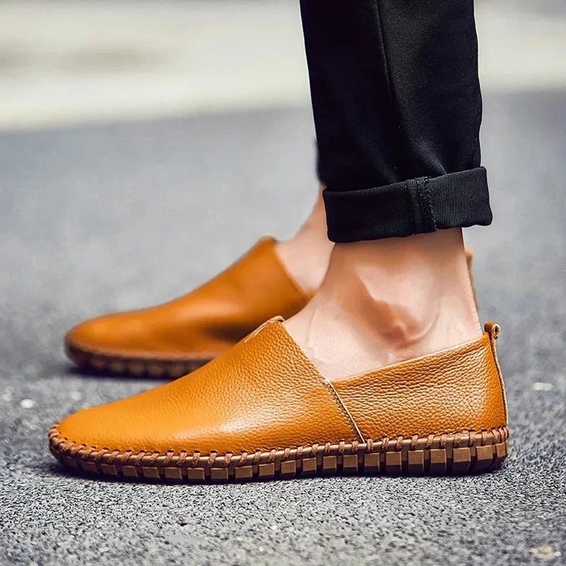 Elegant Åndbar Læder Loafers
