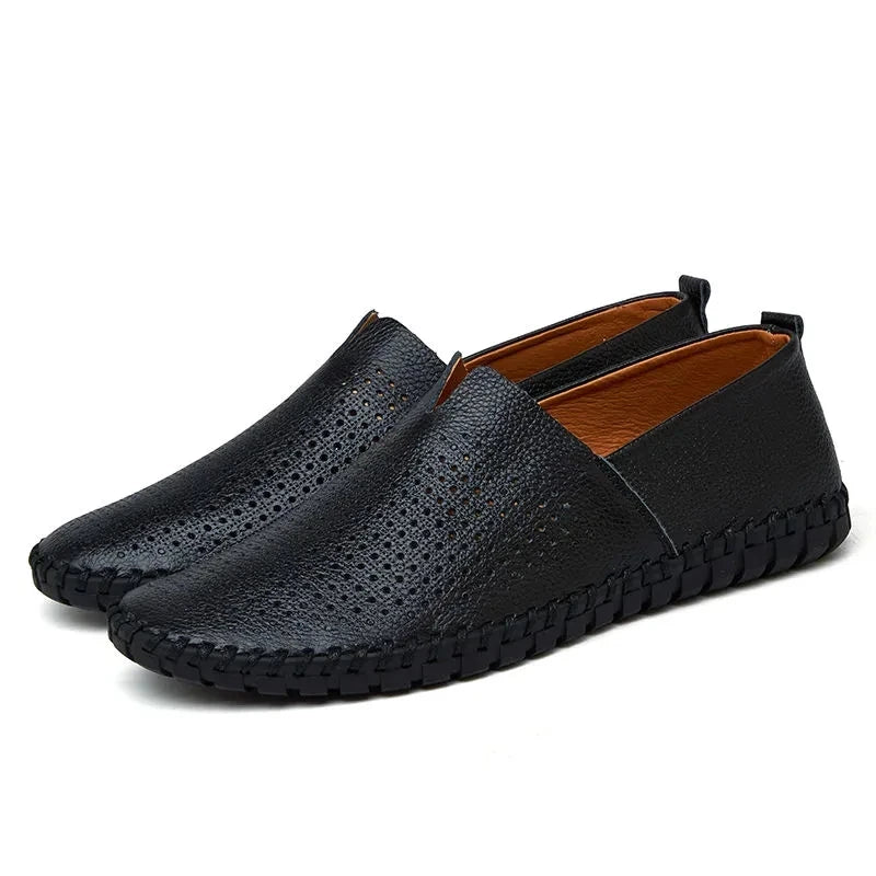 Elegant Åndbar Læder Loafers
