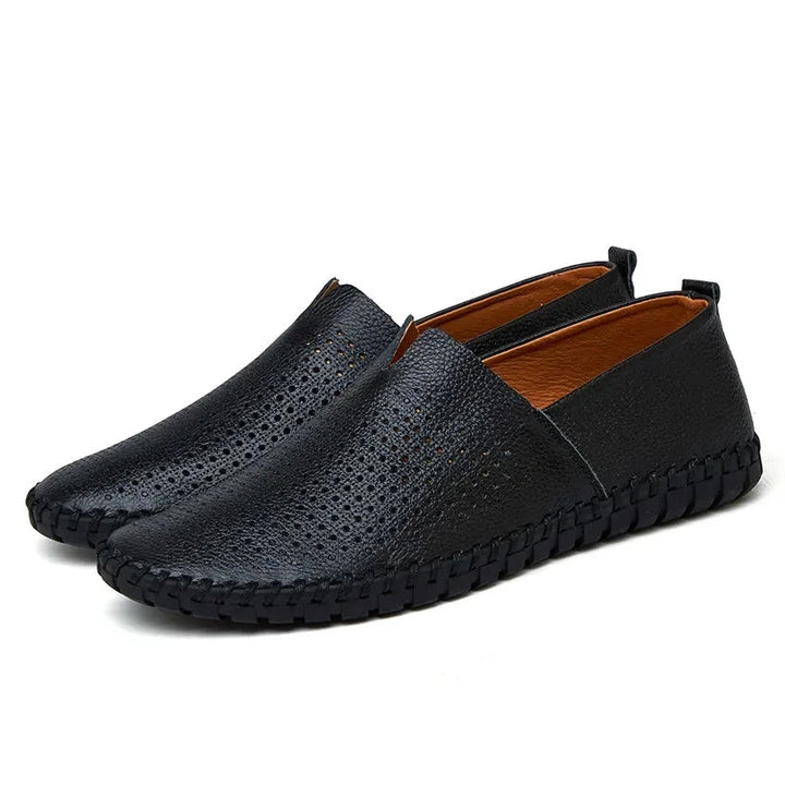 Elegant Åndbar Læder Loafers