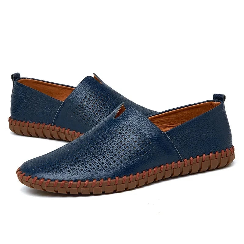 Elegant Åndbar Læder Loafers